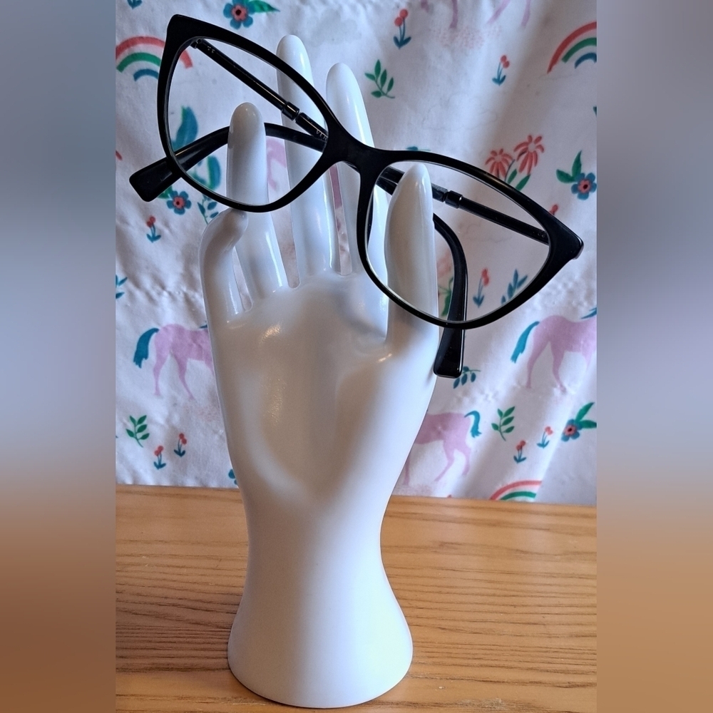 EUC Versace VE3293 Black & Grey Marble Cat Eye Casual Reading Glasses Frames